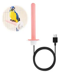 加熱式鳥止まり木 鳥ウォーマー 5V/USB 鳥かごヒーター 鳥ウォーマー 鳥スタンドバー 加熱式オウムスタンド オウムスタンド 鳥の爪研ぎ 鳥のおもちゃ 運動玩具 鳥かごアクセサリー 鳥かごヒーター セキセイインコ コンゴウインコ用（ピンク）のサムネイル
