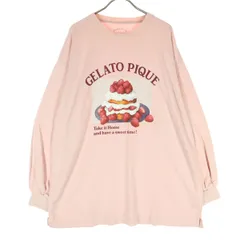gelato pique ジェラートピケ プリント ケーキ 長袖 Tシャツ F ピンク ロンT レディース 古着のサムネイル