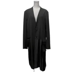 Y's 22AW ウールギャバジンフラシレイヤードノーカラーロングジャケット コート Yohji Yamamoto Femme レディースのサムネイル