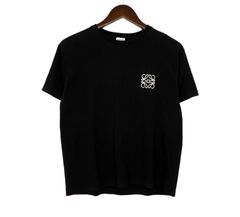 超人気・極美品】LOEWEロエベ/Tシャツ/刺繍アナグラムロゴ/ブラック/L