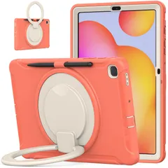 360度回転 スタンド Galaxy Tab S6 Lite (2020/2022/2024) ケース 衝撃吸収 頑丈 持ち手付き ハンドル付 Android タブレット ギャラクシー Tab S6 Lite 10.4インチ カバー 落下防止 S Pen 收納のサムネイル