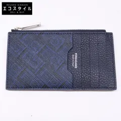 SalvatoreFerragamo サルバトーレフェラガモ 【新品同様】661587 ファブリック/カーフ フラグメントケース カード SalvatoreFerragamo サルバトーレフェラガモ 【新品同様】661587