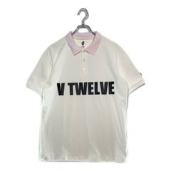 V12×LEON VTWELVE ストレッチ 半袖 ポロシャツ ホワイト ゴルフ - メルカリ