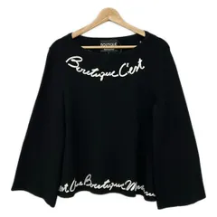 MOSCHINO(モスキーノ) 長袖セーター サイズI 40 レディース美品  - 黒×白のサムネイル