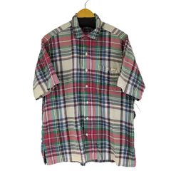 ポロバイラルフローレン Polo by RALPH LAUREN 90S スモールポニー刺繍 CALDWELL 開襟 S/S チェック柄シャツ メンズ import：L 