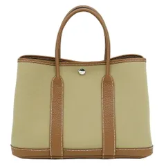 【名東】エルメス HERMES バッグ ガーデンパーティTPM トレンチ/ゴールド B刻 2023年 トワルオフィシエ/ネゴンダ 女性 SV金具 保存袋 箱のサムネイル