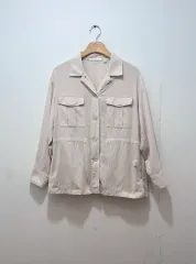UNIQLO ユニクロ アイボリー リネン ジャケット (レディース L メンズ S)