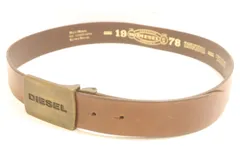 【中古】 DIESEL メンズベルト -- ベルト DIESEL -- 茶 ブラウン レザー