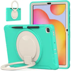 360度回転 スタンド Galaxy Tab S6 Lite (2020/2022/2024) ケース 衝撃吸収 頑丈 持ち手付き ハンドル付 Android タブレット ギャラクシー Tab S6 Lite 10.4インチ カバー 落下防止 S Pen 收納のサムネイル