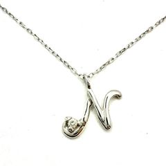 JEWELRY ジュエリー ジュエリー K10WG/D0.01/0.5g 貴金属・宝石 ネックレス K10ホワイトゴールド/ダイヤモンド レディース【中古】471のサムネイル