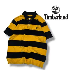 Timberland ティンバーランド 半袖ポロシャツ ボーダーカットソー イエロー ブラック カジュアル Lのサムネイル