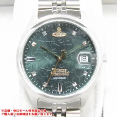 ※併売商品※◆中古美品◆Vivienne Westwood【ヴィヴィアンウエストウッド】タイムマシーン メンズ腕時計 SS グリーン文字盤 クオーツ　M1887のサムネイル