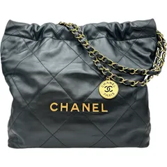 シャネル CHANEL CHANEL22 スモール AS3260 ブラック ゴールド金具 カーフスキン レディース ショルダーバッグのサムネイル