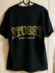00s old stussy burly threads tシャツ ブラック - メルカリ