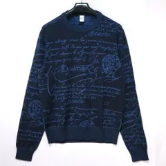 BERLUTI PARIS 1895 ベルルッティ Wool Scritto Crewneck Sweater ウール スクリット クルーネック セーター ネイビー Sサイズ R23KRL198YWBG 新品未使用のサムネイル