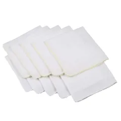Isamu & Co., Ltd. 100% 면 거즈 손수건, 플레인, 31 x 31 cm, 10 시트, 아기 목욕, 스킨 케어 타월, 수건, 목욕, 민감한 피부, 섬세한