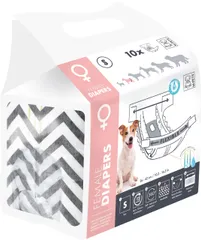M-PETS (엠펫) 강아지 기저귀 커버, 매너 팬츠, 여아 기저귀, 소형, 10매 [페티팜] 흡수력 우수