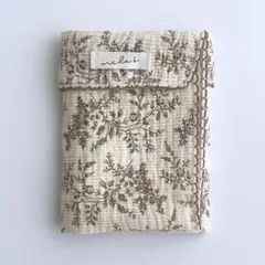 mela-B Gauze Handkerchief Leaf Sepia