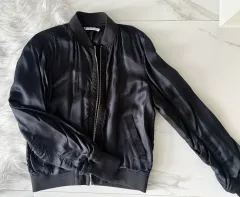 Alexander Wang ブラック シルク ブルゾン ジャケットのサムネイル