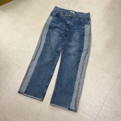 新品 BAD WAY Lサイズ パッチワークデニムパンツ グランジファッション
