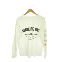 ニコアンド Niko and.. Tシャツ 3 白 ホワイト ボーリングプリント 長袖 /CK21 ■GY99のサムネイル
