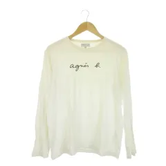 アニエスベーオム Agnes b. homme Tシャツ 3 白 ホワイト ロゴプリント ラウンドネック 長袖 /CK26 ■GY99のサムネイル