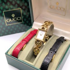 グッチ GUCCI レディース腕時計 Gフレーム 二重巻きベルト ブレス 
