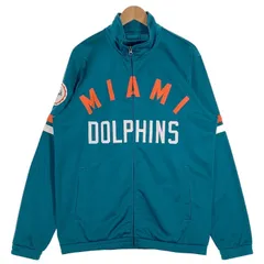 NFL MIAMI Dolphins マイアミ・ドルフィンズ フルジップ トラックジャケット マリンブルー Size Lのサムネイル