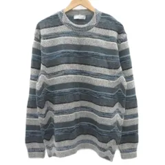 ミッソーニ MISSONI ニット セーター モヘヤ混 グレー ボーダー柄 クルーネック 長袖 /YS40 ■GY74のサムネイル