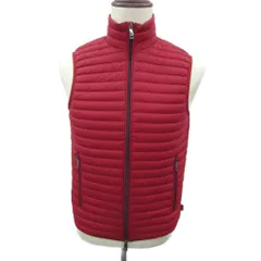 エンポリオアルマーニ EMPORIO ARMANI ライトダウンベストジャケット 上着 ミドル丈 44 赤 レッド スタンドカラー 8N1BB2 1NLEZ /SM37 ■ECD005のサムネイル