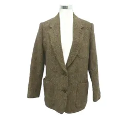 ハリスツイード Harris Tweed × インゲボルグ INGEBORG テーラードジャケット 上着 シングルボタン 茶色 ブラウン ヘリンボーン柄 /HO46 ■ECD005のサムネイル