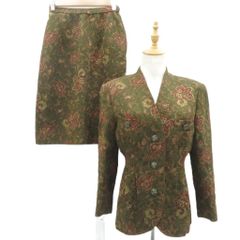 極美品)ジュン アシダ 花柄ジャガード スーツセットアップ シルク 