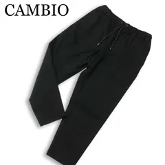 CAMBIO カンビオ 通年★ ストレッチ イージー テーパード パンツ Sz.L メンズ 黒のサムネイル