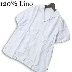 イタリア製★ 120％ Lino 120％リノ 春夏★ 麻 リネン 半袖 シャツ Sz.L～XL位 メンズのサムネイル