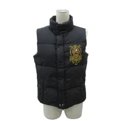 ラルフローレン RALPH LAUREN 299  エンブレムダウンベスト ジャケット ミドル丈 刺繍 7 黒 ブラック /SM10 ■GY74のサムネイル