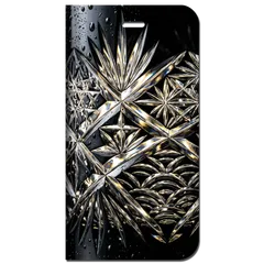 iPhone対応 スマホ 手帳型ケース 夏 江戸切子 墨色 チャコールブラック 伝統美 ガラス 和モダン涼風切子光の屈折 伝統工芸 スマホケース スタンド 【iPhone17 / iPhone16 他 iPhone各機種対応】 |iasmjk06のサムネイル