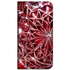 iPhone対応 スマホ 手帳型ケース 夏 江戸切子 銅赤 ルビーレッド 伝統美 ガラス 和モダン 粋 涼風切子 光の屈折 プリズム 伝統工芸 スマホケース スタンド 【iPhone17 / iPhone16 他 iPhone各機種対応】 |iasmjk02のサムネイル