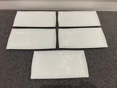 未使用品  たち吉  白磁木目  焼物皿  角皿  5枚セットのサムネイル