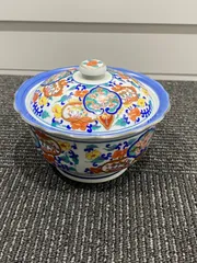 有田焼 錦松梅 和食器 蓋付 小鉢  西峰作のサムネイル