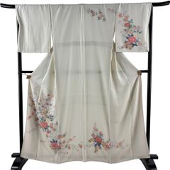 美品 夏物 駒絽 3本絽 附下げ・訪問着(正絹）仕立上り＜HH2424