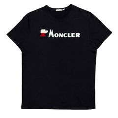 モンクレール モンダック ワッペン L ネイビー プリント Tシャツ 5S455 