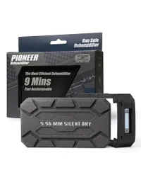 SILENTDRY PIONEER 반영구 강력한 제습 스톤, 재사용 가능한 제습기, 흡착제, 강력한 제습기, 에코 파이오니어 컴팩트, 팜 사이즈, 120g, 밀리터리 30일 동안 20리터 공간을 제습할 수 있습니다 (블랙)