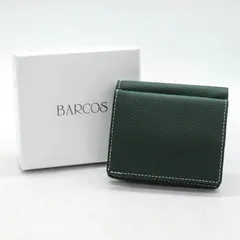 バルコス カードケース パスケース ブランド 小銭入れ 二つ折り財布 メンズ グリーン BARCOS 【中古】のサムネイル