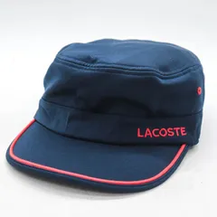 ラコステ ワークキャップ キャスケット 帽子 ブランド 日本製 メンズ レディース 58cmサイズ ネイビー LACOSTE 【中古】のサムネイル