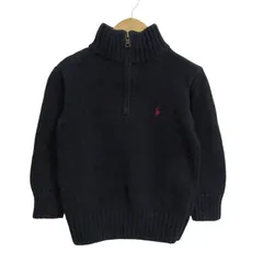 ポロバイラルフローレン ブルゾン ジャケット アウター ニット キッズ 男の子用 110サイズ ネイビー Polo by Ralph Lauren 【中古】のサムネイル