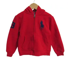ポロバイラルフローレン パーカー トップス ジップアップ スウェット キッズ 男の子用 4/4Tサイズ レッド Polo by Ralph Lauren 【中古】のサムネイル