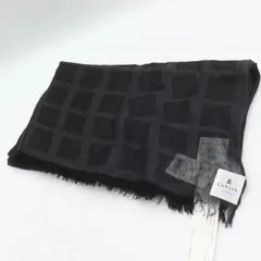 ランバンオンブルー ストール ブランド シルク混 日本製 メンズ ブラック LANVIN en Bleuのサムネイル