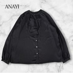 新品 ANAYI ハンマーサテンパフ袖ブラウス ブラック | Mercari