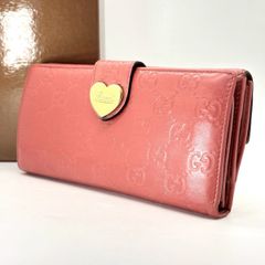 GUCCI グッチシマ ラブリーハート Wホック 長財布 - メルカリ