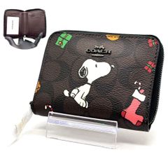未使用タグ付き】 COACH 二つ折り スヌーピー スモールウォレット